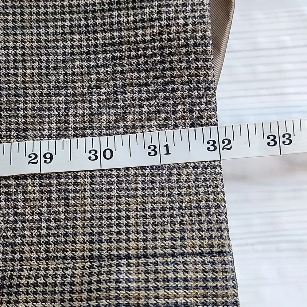 Chaps Ralph Lauren Nailhead Tweed Silk And Wool Blazer Mens Size 44T
